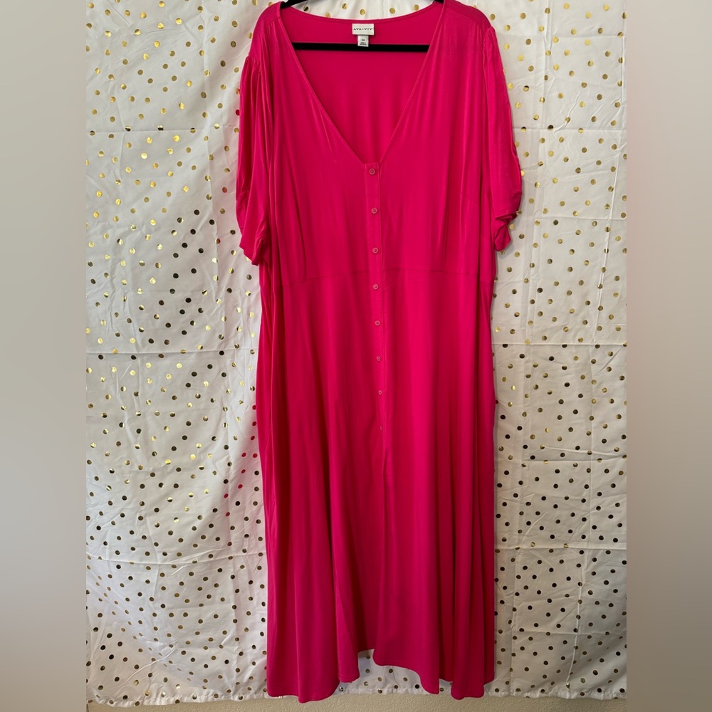 Ava & Viv hot pink dress